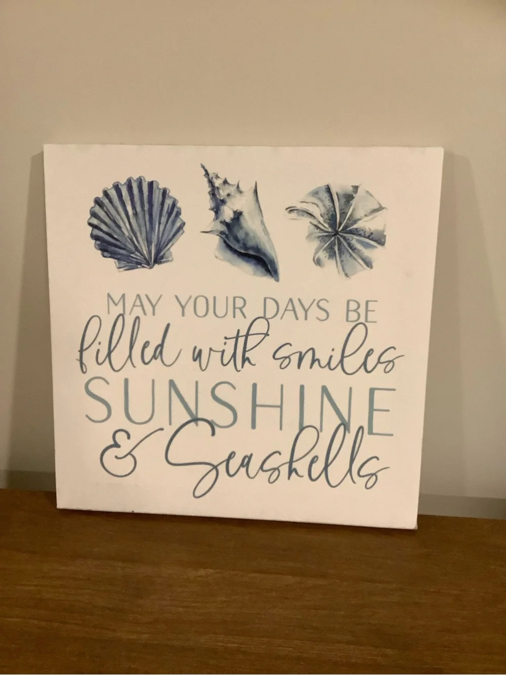 Sunshine & Seashells Wall Art Canvas - 11x11